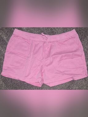XL Euc Buffalo David Bitton Light Pink Drawstring Cargo Shorts